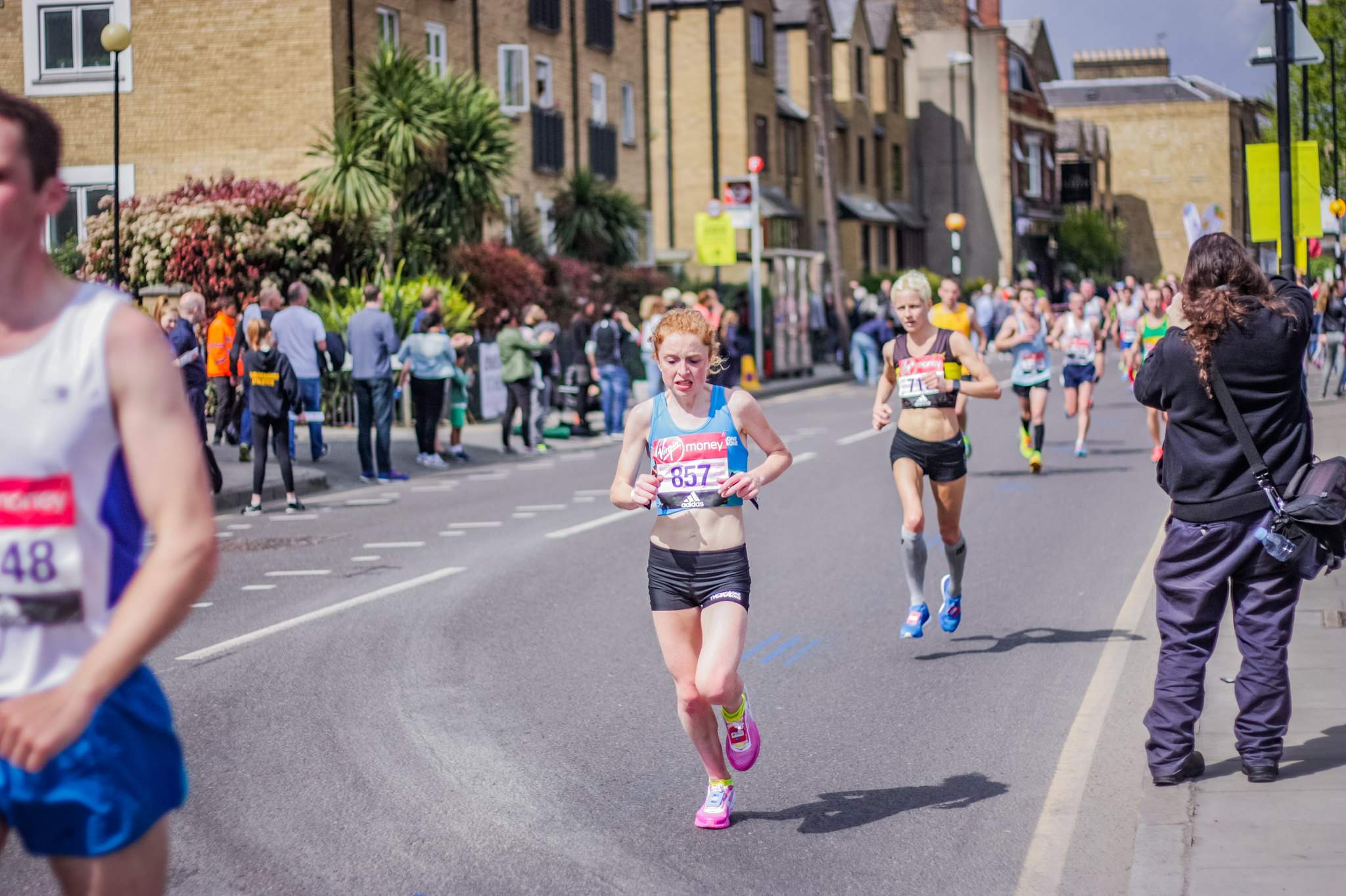 One of the first women on the course, Runner #857, 2017 London Marathon