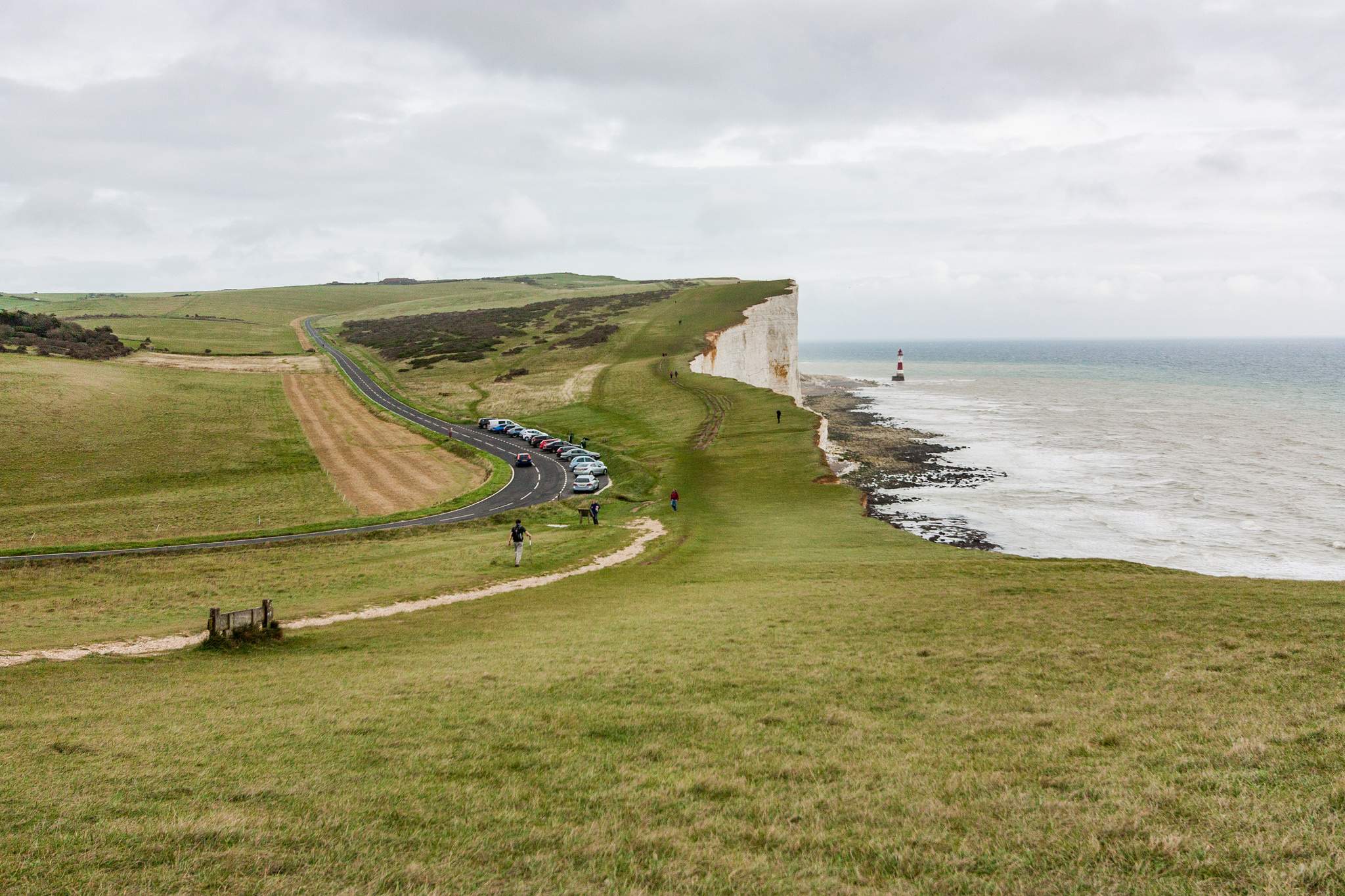 Iconic view of Seven Sisters cliffs near Birling Gap