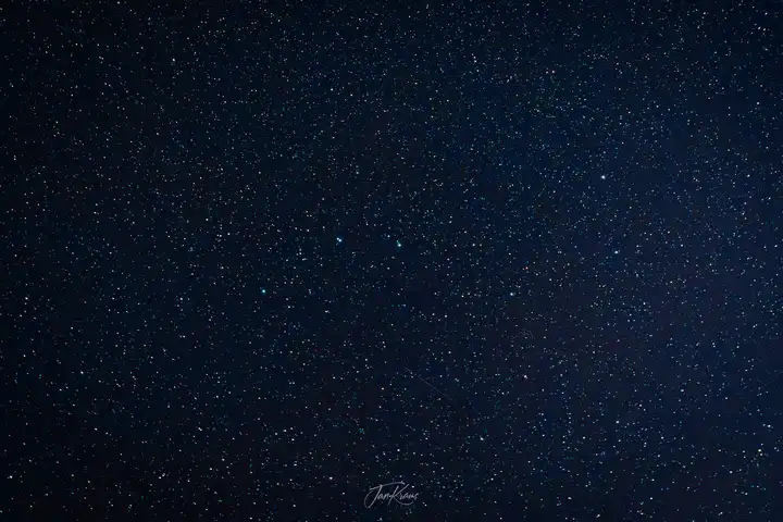 A photo of stars in the night sky, captured somewhere in south west England