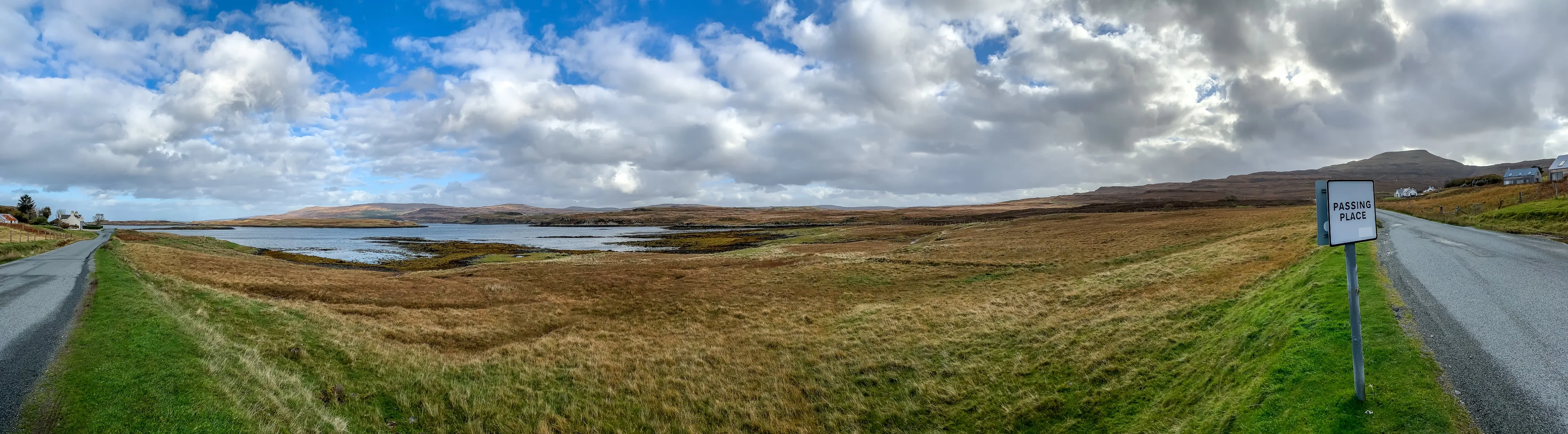 A panoramic photo somewhere in the Duirinish peninsula, Isle of Skye, Scotland, UK