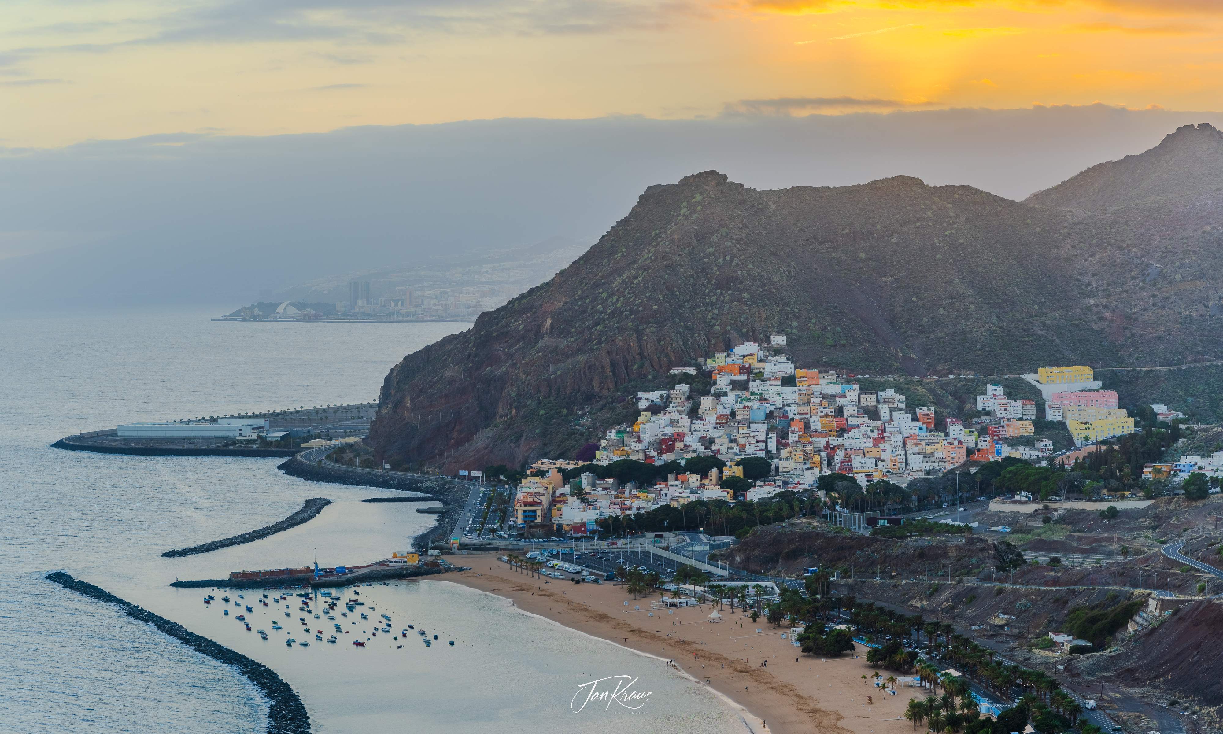 A view of San Andres from the Mirador Playa de las Teresitas, Tenerife,  Canary Islands, Spain