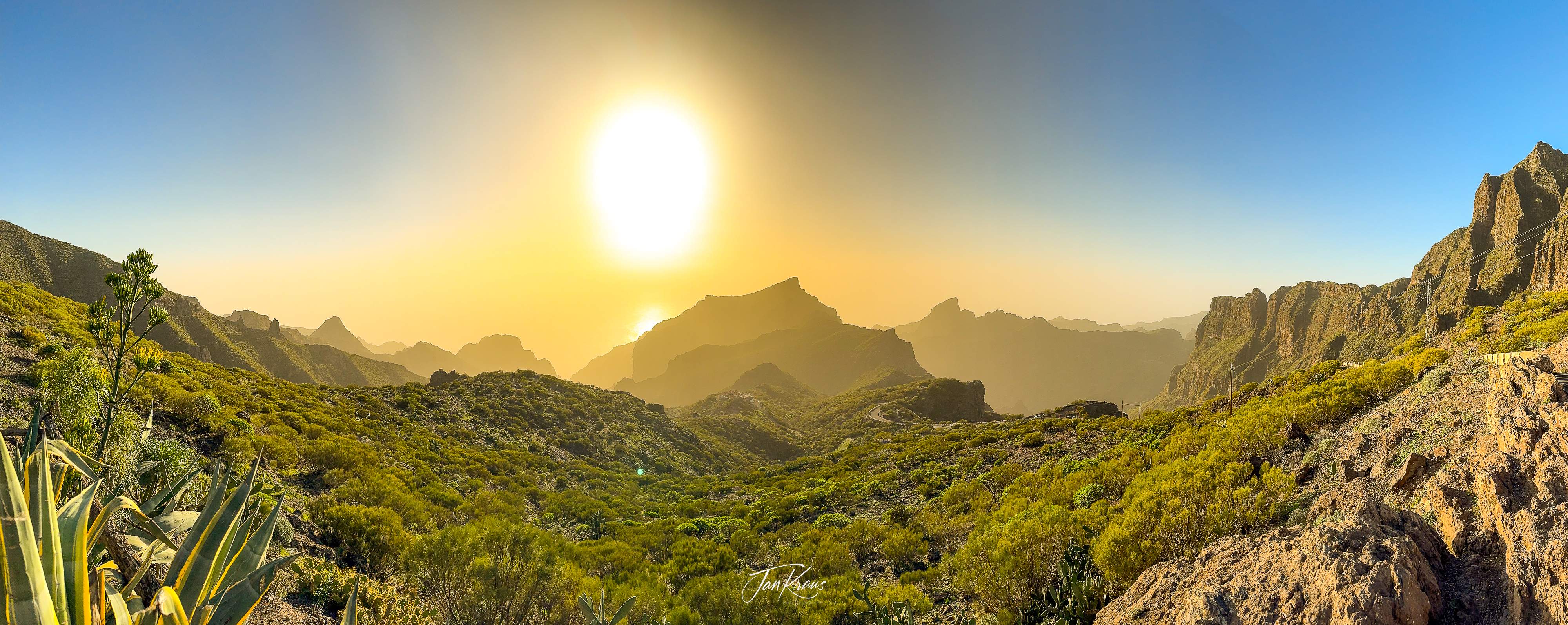 A panoramic view from Mirador de Cherfe, Tenerife, Canary Islands, Spain