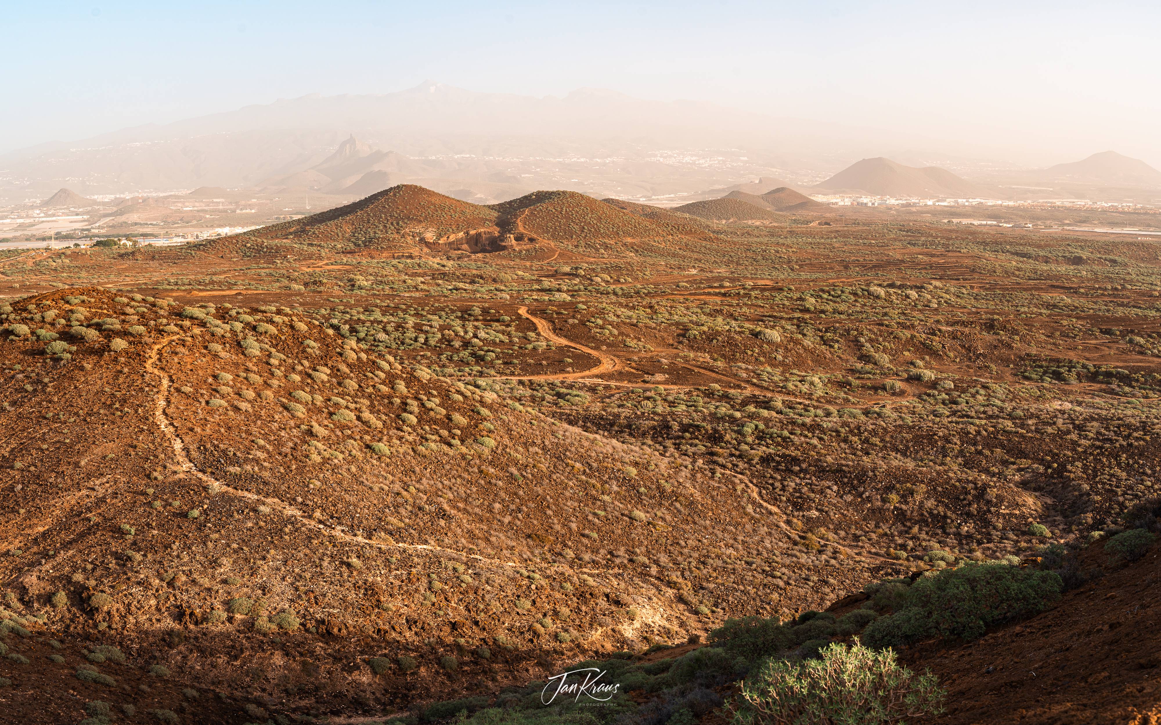 A view towards the island, captured at Montaña Amarilla, Tenerife, Canary Islands, Spain