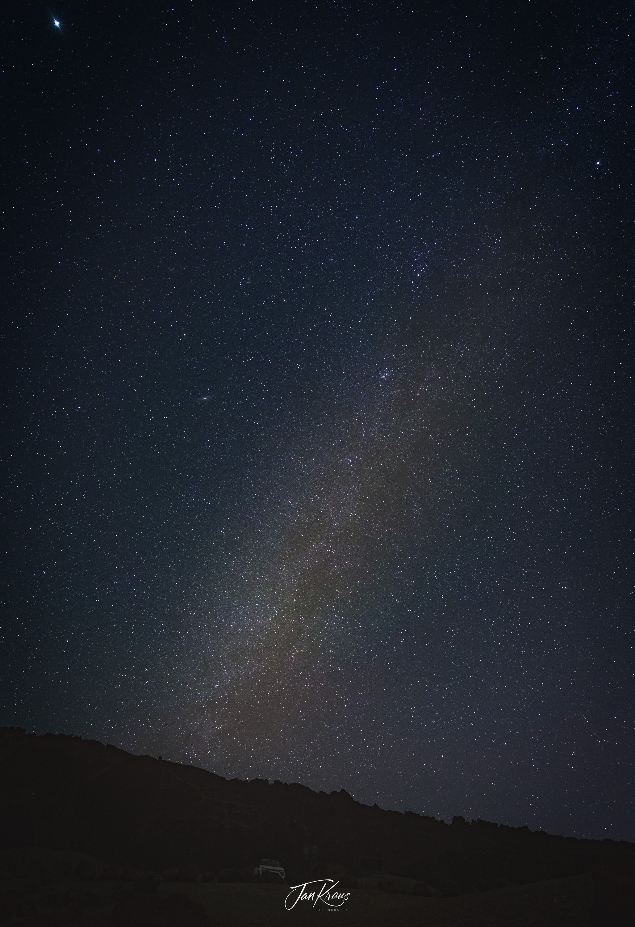 A night sky photo captured somewhere in the El Teide Caldera, Tenerife, Canary Islands, Spain.